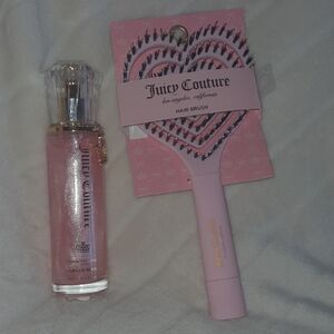 Juicy Couture Pink Heart Brush and Body Oil Set